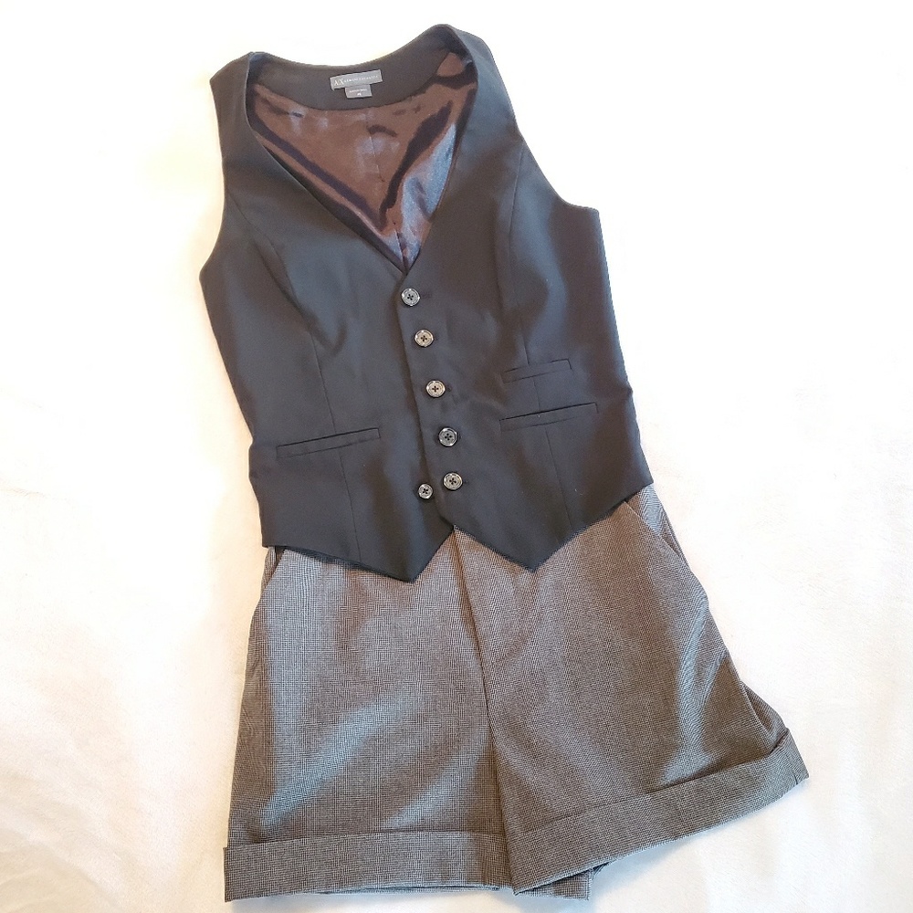 Armani Exchange Vested Romper